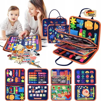 Hračka pro nejmenší Smyslová knížka pro děti Farma zvířátka na suchý zip