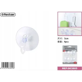 Věšák Průhledný Sací Háček 5CM pro Zavěšení Příslušenství