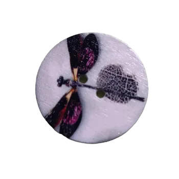 Knoflík Knoflík dřevěný "Vážka harmonie"