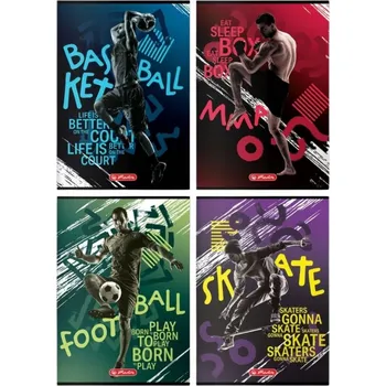 Sešit Sešit A4, 60 listů, linkovaný (mřížka), Sport mix Herlitz