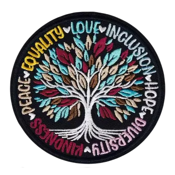 Nažehlovací nášivka - strom míru (9,1 x 9,1 cm)