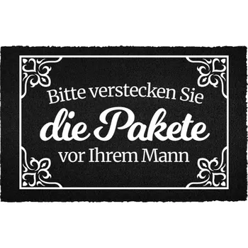 Rohožka Černá kokosová rohožka vstupní do domu | Skrýt balíčky Dárek 40x60cm