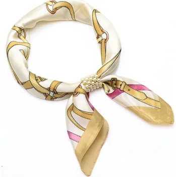 Šátek Magotex Šátek se sponkou Letuška Light - béžový s potiskem