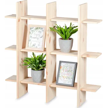 Knihovna Dřevěný regál s mřížkou velký 90x90x22 /576600