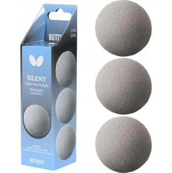 Pingpongový míček Míčky na stolní tenis pingpongové míčky BUTTERFLY 3 ks TICHÉ