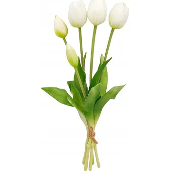 umělá květina Silikonová kytice TULIPÁN 5 KUSŮ tulipány 40 cm