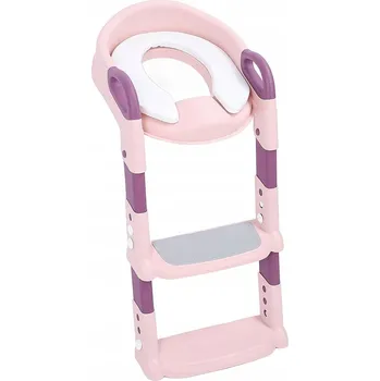 WC sedátko Nástavec na WC sedátko s žebříkem pro děti SCHŮDKY stupínky Růžová