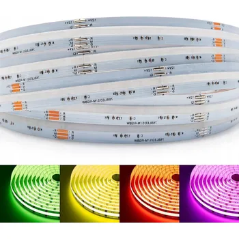 LED páska COB pásek 768 LED/m RGBW NW 15W/m 12V IP20 5m 4IN1 jednolitý vícebarevný
