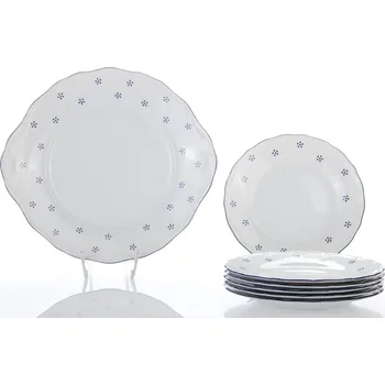 Talíř Koláčová souprava, český porcelán, Verona, 7 d., modrá valbella, G. Benedikt