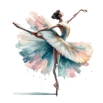 Nažehlovací obrázek - balet I (7,5 x 8,0 cm)