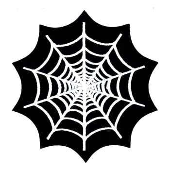 Nášivka Nažehlovací nášivka - pavučina bílá (9,0 x 8,8 cm)