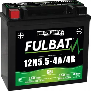 Motobaterie Gelový akumulátor Fulbat 12N5.5-4A 12V 5.8Ah 70A