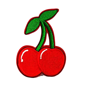 Nažehlovací nášivka -třeššně (9,0 x 6,0 cm)