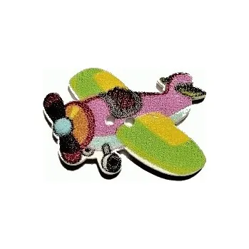 Knoflík Knoflík dřevěný letadlo II