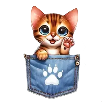 Textilní nažehlovací páska Nažehlovací obrázek - kotě v kapse IV