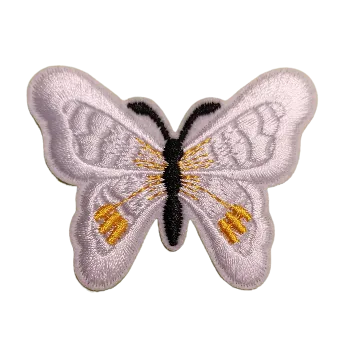 Nášivka nažehlovací motýl bílý