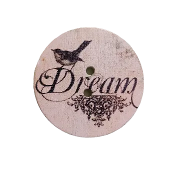 Knoflík Knoflík dřevěný "Křídla snů"