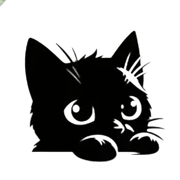 Nažehlovací obrázek - číhající kočka I (9,0 x 8,4 cm)