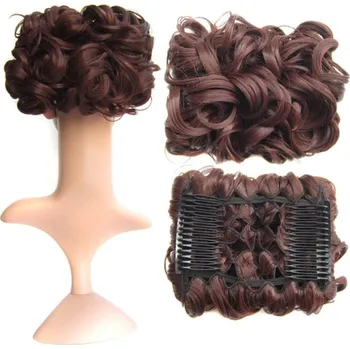 Girlshow Romantický příčesek - drdol - 33 (tmavý kaštan)