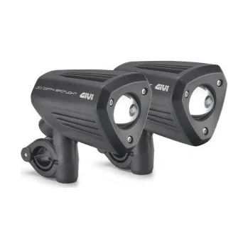 Auto-moto S312 LED přídavné světlomety GIVI (2 ks) k montáži na padací rámy, hliníkové, černé GIVI s.r.l. 345349