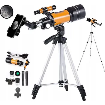 Bezpečnostní kamera ASTRONOMICKÝ TELESKOP 70/300MM S OKULÁRY H6MM, H20MM A NASTAVITELNÝM STATIVEM DÁREK