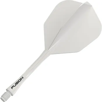 Winmau Fusion průhledné bílé integrované No6 letky a dlouhé násadky