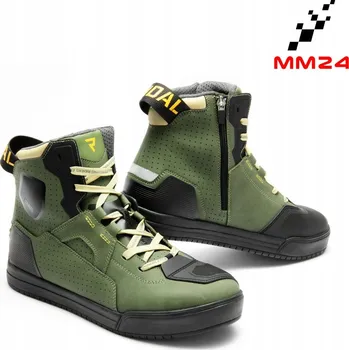 Moto obuv Moto boty krátké městské REBELHORN Vandal II kožené zelené velikost 46