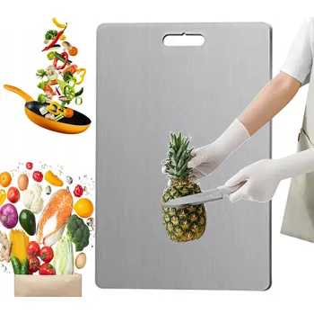 Kuchyňské prkénko PRKÉNKA NA KRÁJENÍ 34X23CM OBOUSTRANNÉ TITANOVÉ PRKÉNKO NA KRÁJENÍ PRO OVOCE