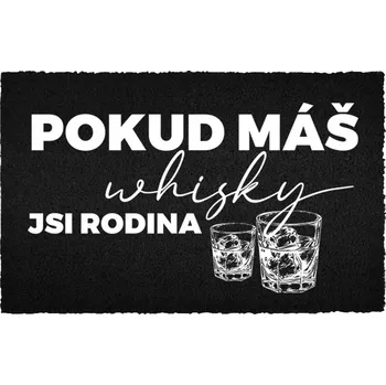 Kokosová Rohožka Černá Vstupní Domovní | Veselý Dárek Máš Whisky
