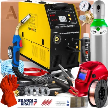 Svářečka SVAŘOVACÍ STROJ MAGNUM MIG 308 ALU SYNERGIE 400V 300A SPOT 2T/4T TIG LIFT SADA