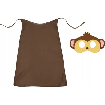 Karnevalový kostým KOSTÝM OPIČKA MASKA PLÁŠTĚNKA 55cm 2el