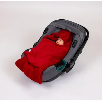 Dětská deka Tulimese Zavinovací deka do autosedačky červená