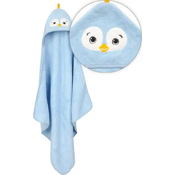 Dětské zboží Babymatex Bavlněná osuška pro miminko s kapucí Jimmy 80x80cm - Tučňák