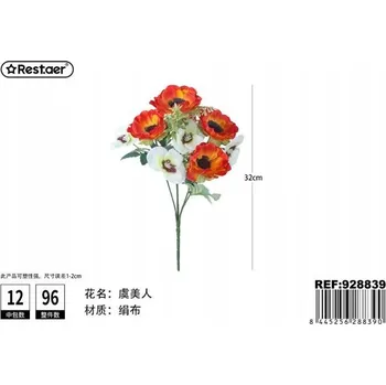 umělá květina Rest.aer - Kytice 5 makovic, 30 cm