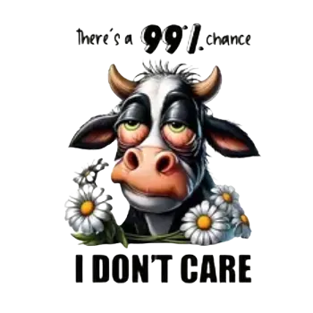 Nažehlovací obrázek - kráva s hláškou IX (6,1 x 8,0 cm)