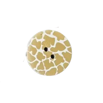 Knoflík Knoflík dřevěný - zvířecí kůže vzor K (2,39 cm)