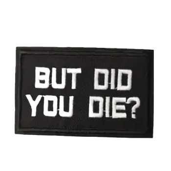 Nažehlovací nášivka - BUT DID ... (7,9 x 4,9 cm)