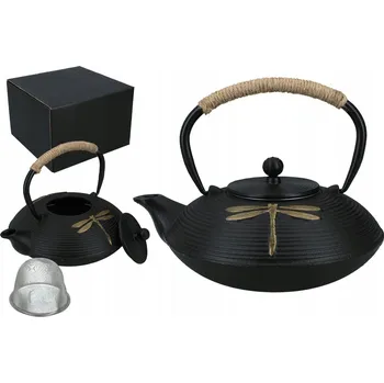 Konvice na čaj LITINOVÝ ZÁZVOR NA PŘÍPRAVU ČAJE SMALTOVANÁ ORGANIZÉR KONVICE