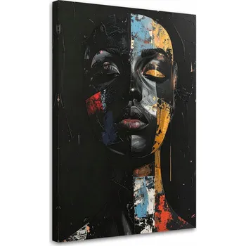 Obraz Obraz na plátně do obýváku ložnice, Portrét ženy abstraktní 20x30