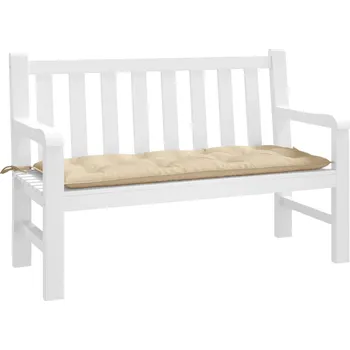 Zahradní lavice vidaXL Poduška na zahradní lavici béžová 120x50x7 cm oxfordská látka