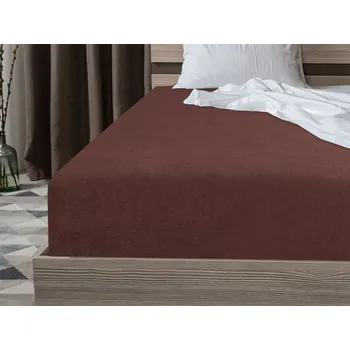Prostěradlo Froté prostěradlo EXCLUSIVE tmavě hnědé 90 x 200 cm