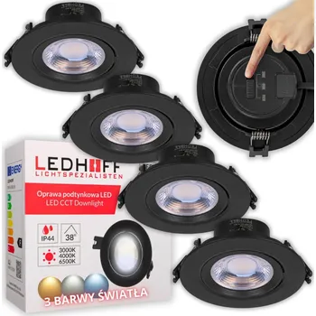 Bodové svítidlo Bodové kulatý svítidlo Ledhoff černé