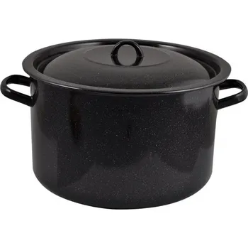 Florina Smaltovaný kastrol s poklicí 15l černý