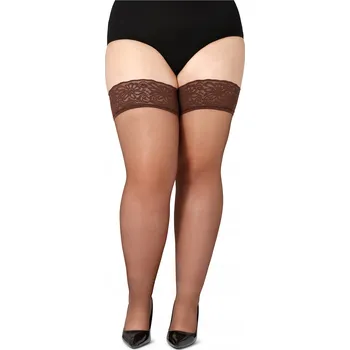 Dámské punčochy Bellivalini Dámské samodržící punčochy 40 DEN Plus Size BLV-GI-1127 3XL