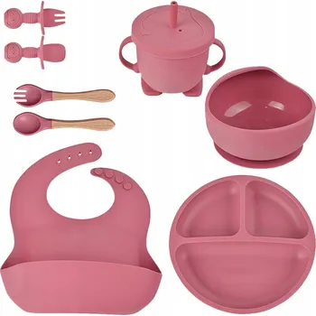 SILIKONOVÉ NÁDOBÍ SADA NÁDOBÍ PRO DĚTI PŘÍSAVKA 8ks
