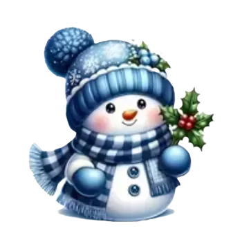 Vánoční dekorace Nažehlovací obrázek - vánoční sněhulák VII (8,5 x 9,0 cm)