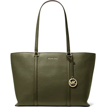 Kabelka Michael Kors shopper kožená kabelka Temple zelená ivy
