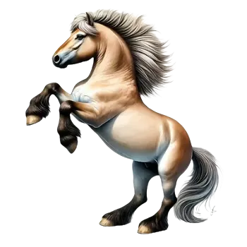 Samolepicí dekorace na vozidlo Vinylová samolepka - hucul II (8,0 cm)