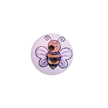 Knoflík Knoflík dřevěný - s včelkou (15 mm)