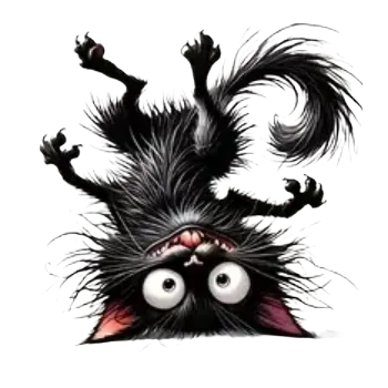 Hračka pro kočku Nažehlovací obrázek - karikatura kočky IV (24,8 x 22,5 cm)